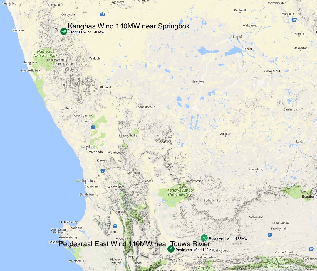 Read more about the article June 2018 – Financial Close Reached on 140MW Kangnas Wind & 110MW Perdekraal East Wind Farms